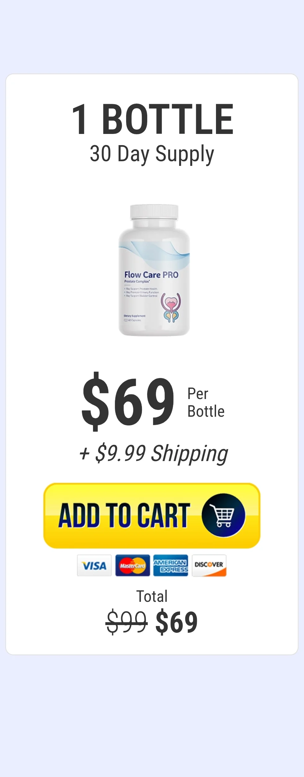 Flow Care PRO™ 1 bottle pricing